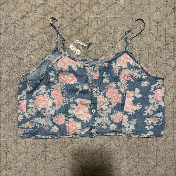 BDG Floral Blue and Pink Camisole - Picture 3 of 4